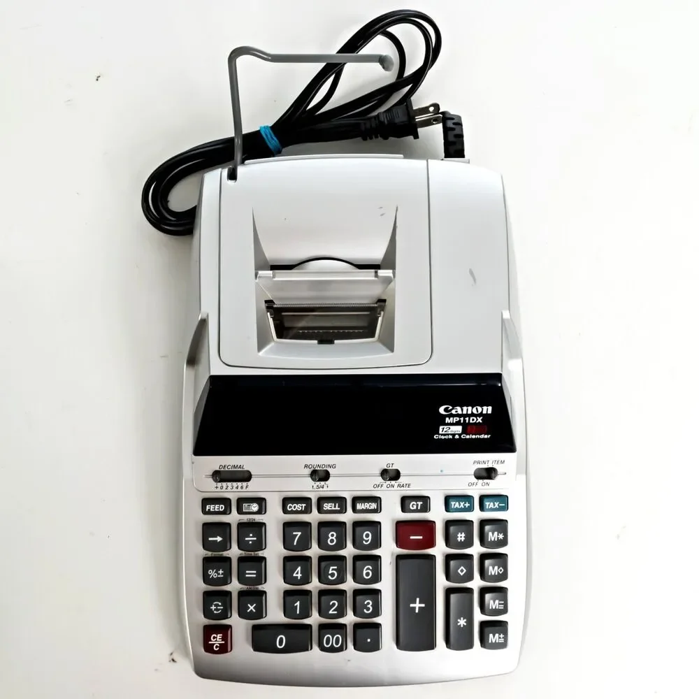 Canon MP11DX 12 Digit Printing Calculator Clock Calendar Tested Working